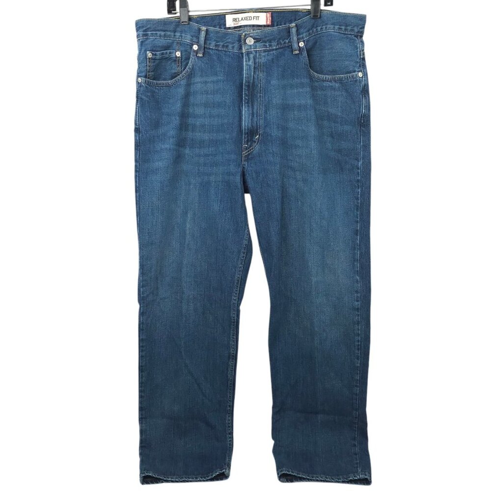 Levis 550 Relaxed Fit Jeans Mens 40 x 33 Dark Wash Tapered Leg Blue Denim